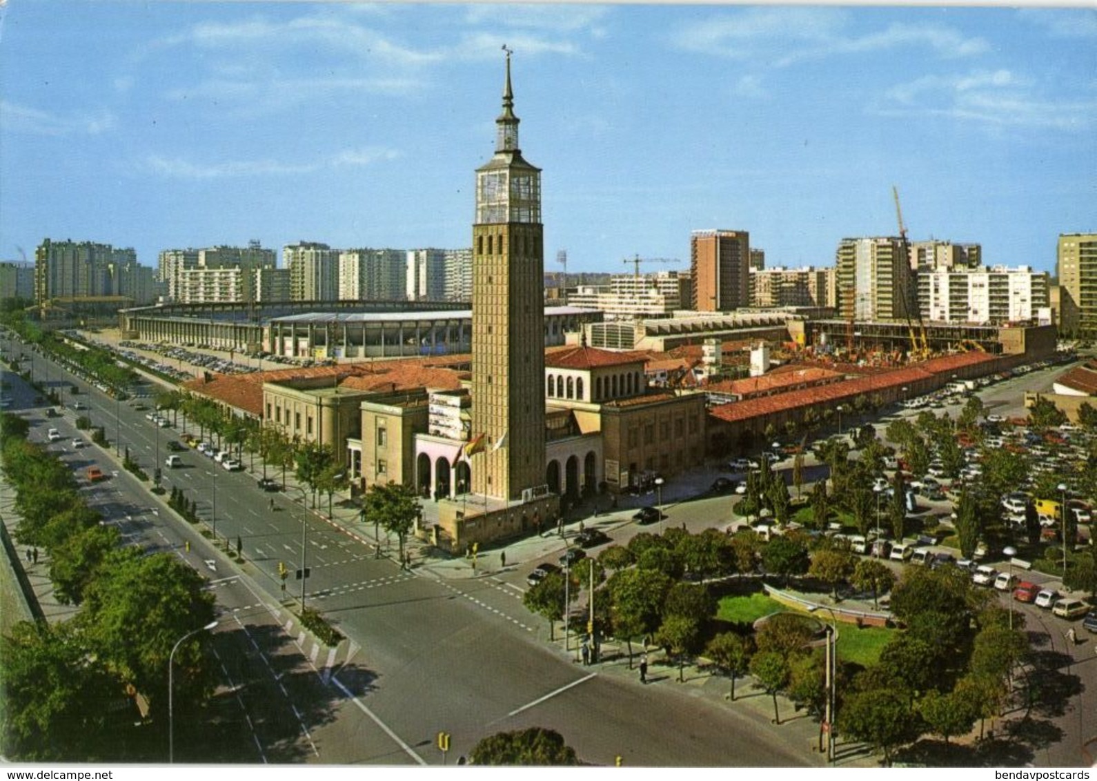 Spain, ZARAGOZA, Feria Official Y Estadio La Romareda (1970s) Stadium Postcard - Fútbol