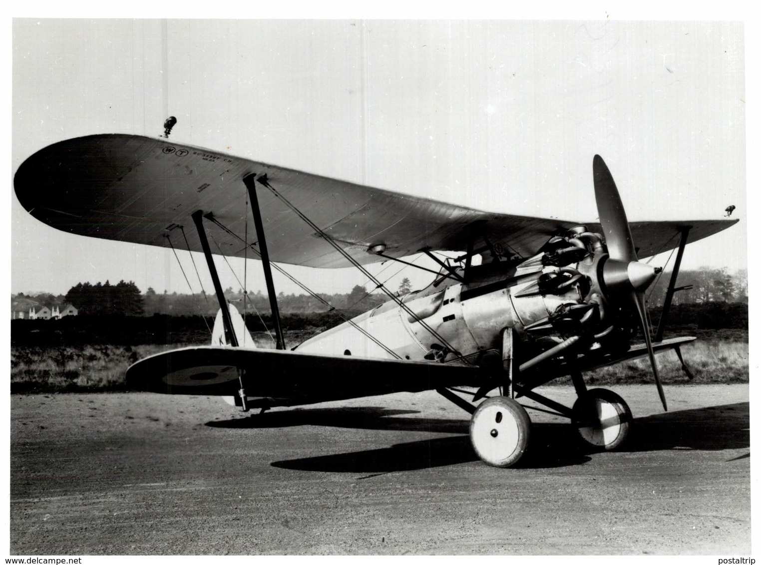 BRISTOL  BULLDOG   RAF     22 * 16.5 CM Aviation, AIRPLAIN, AVION AIRCRAFT WW2 - Aviación