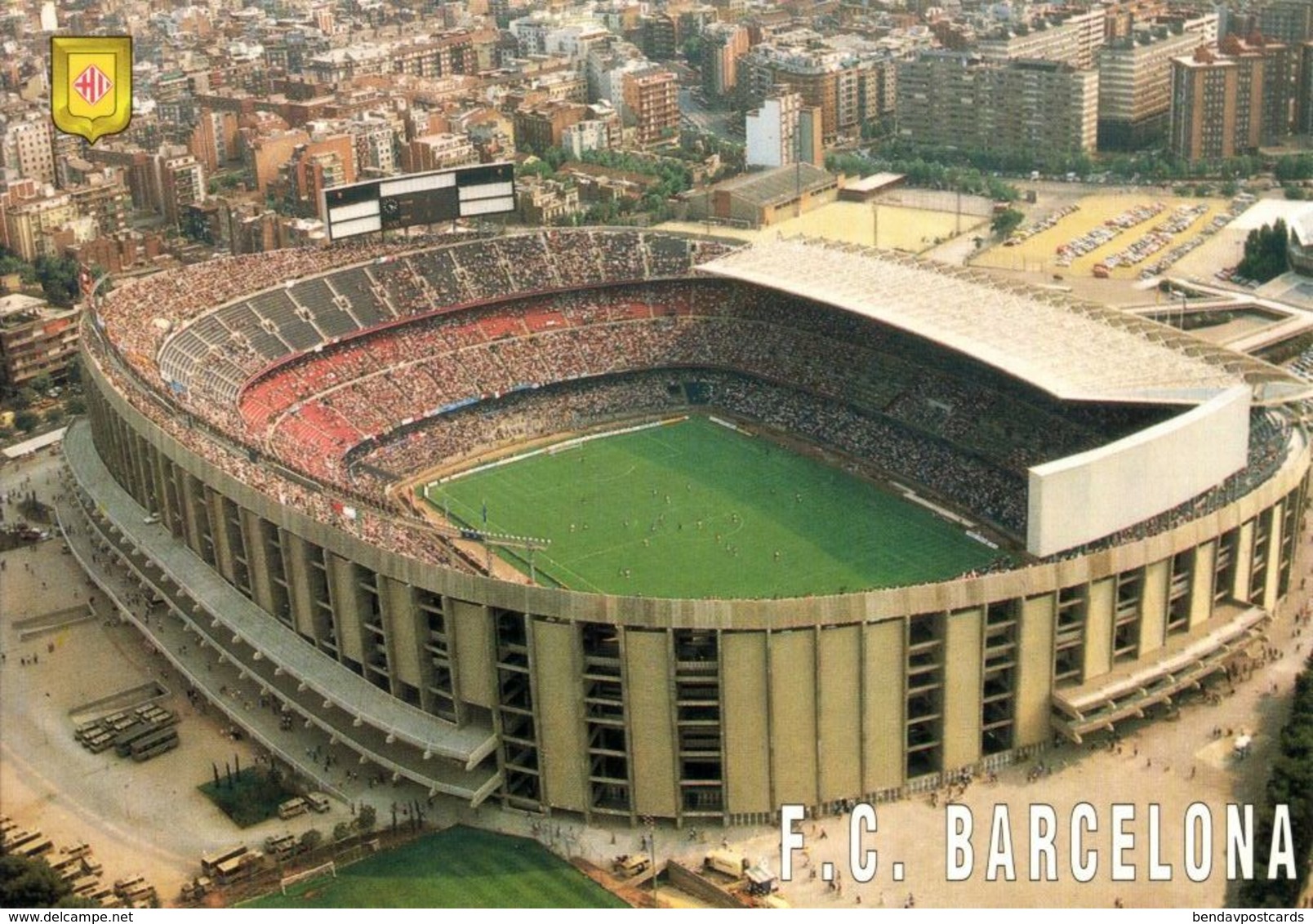 Spain, BARCELONA, Estadio Nou Camp (1980s) Stadium Postcard (3) - Fútbol