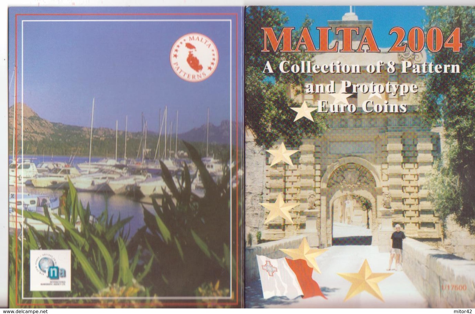Malta-Malte-2004-Prova Euro-Divisionale 8 Valori-Try Euro-Test Euro - Privatentwürfe