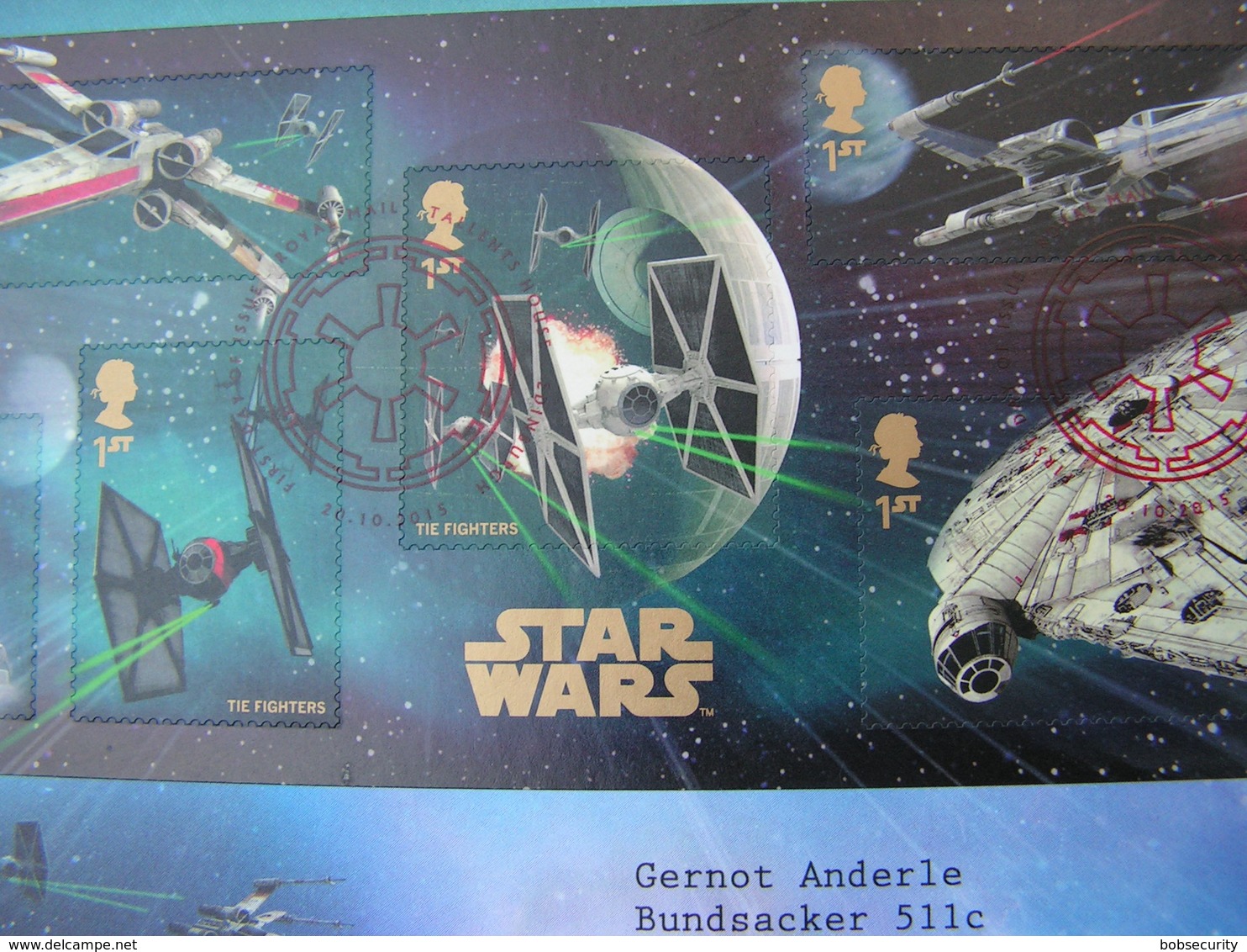 GB FDC Block Star Wars 2015 - Blocks & Kleinbögen