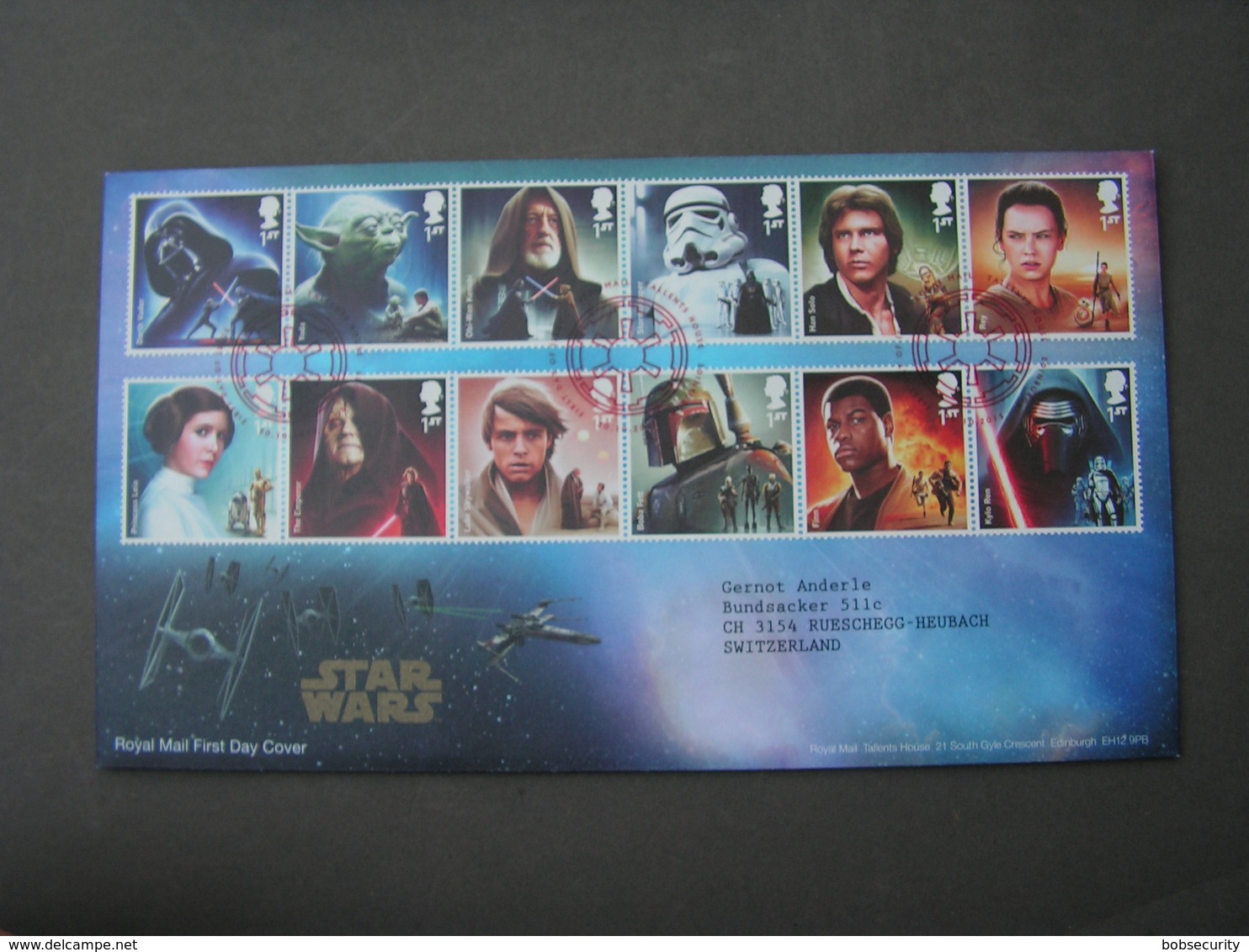 GB FDC Star Wars 2015 - 2011-2020 Dezimalausgaben