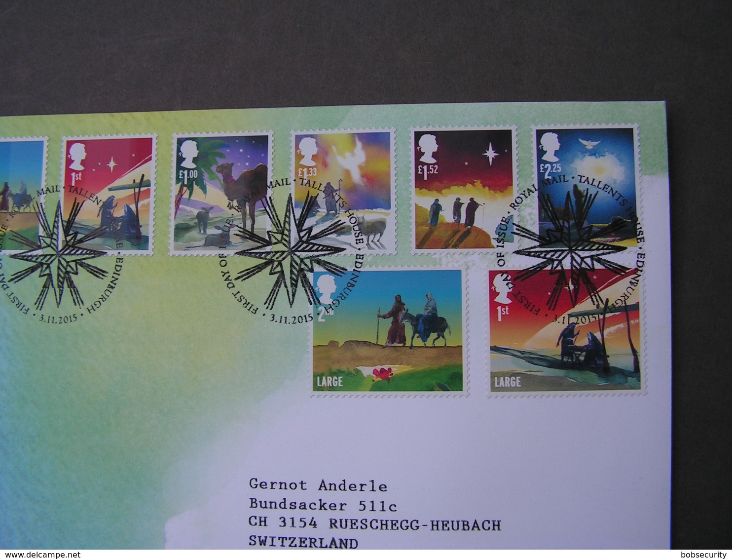 GB FDC Christmas  2015 - 2011-2020 Dezimalausgaben