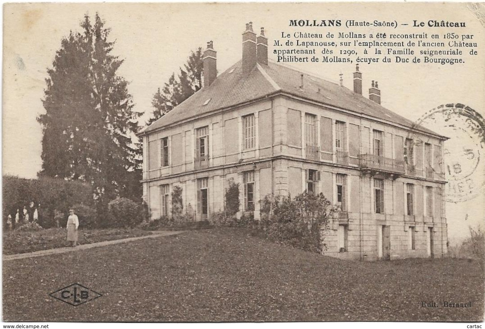 D70 - MOLLANS - LE CHÂTEAU  - Homme En Tablier Sur Le Chemin - Autres & Non Classés