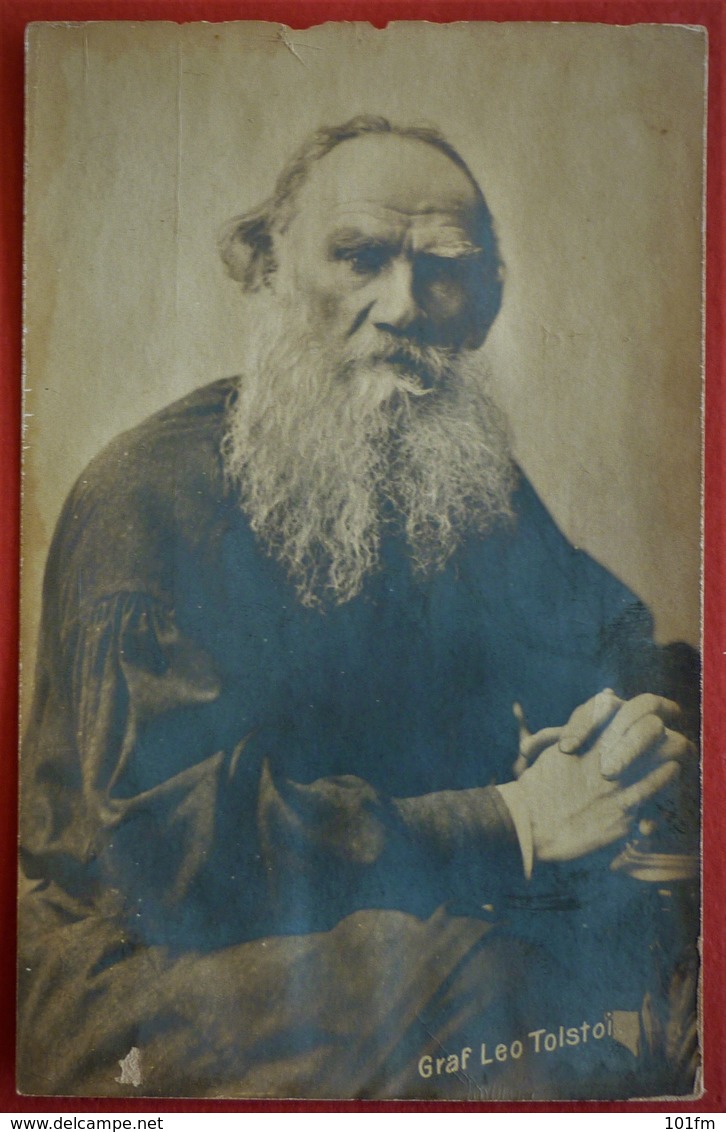 GRAF LEO TOLSTOI - Лев Никола́евич Толсто́ -  Lev Nikolayevich Tolstoy , ORIGINAL PHOTO , RARE - Schrijvers