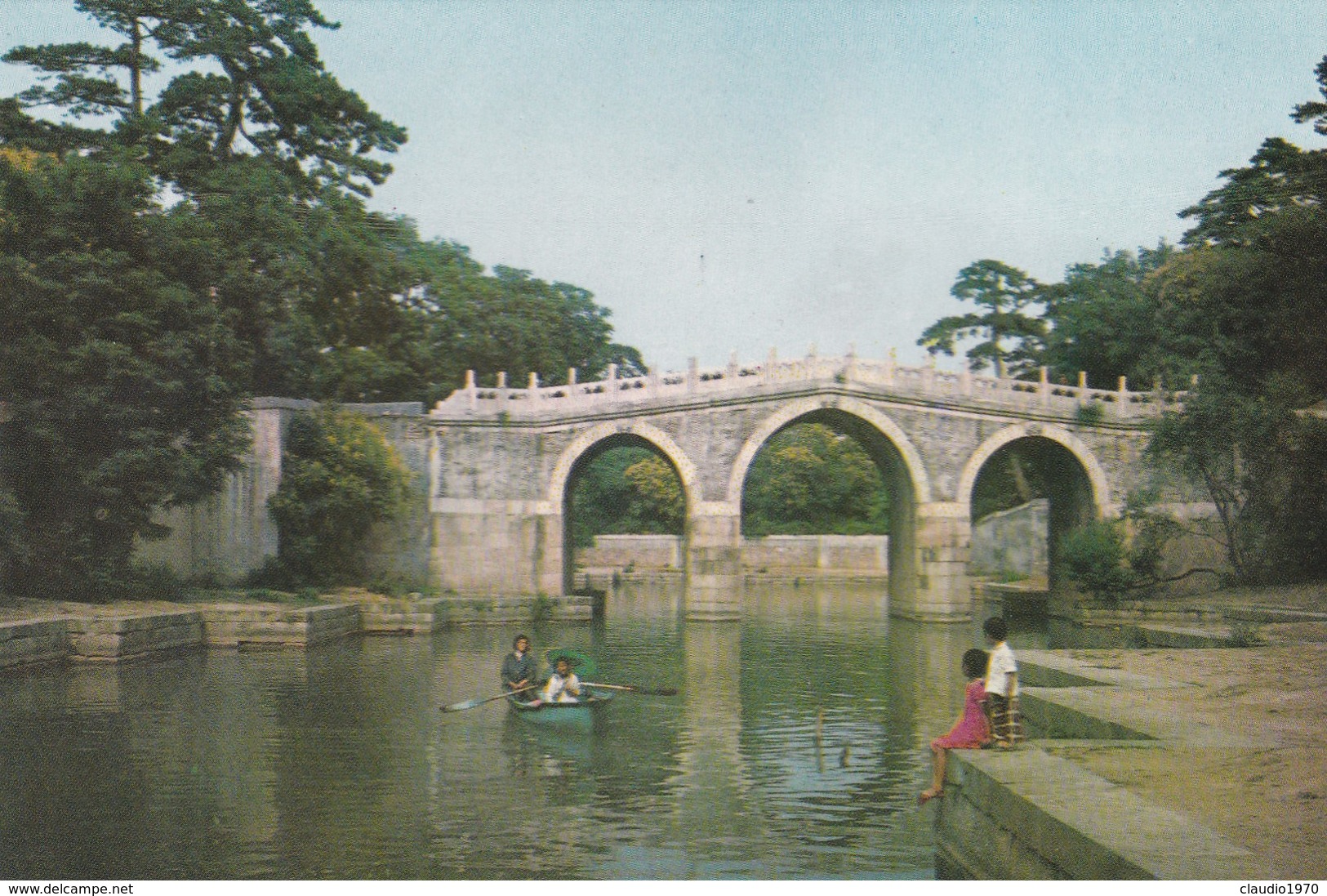 CARTOLINA - POSTCARD - CINA - THREE-A RCH BRIDGE SPANNING THE BACK LAKE, THE SUMMER PALACE PEKING - Cina