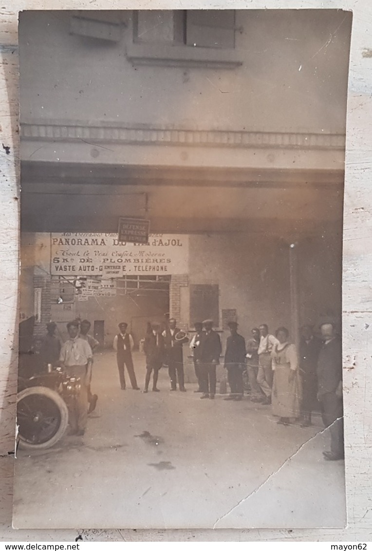 VAL D AJOL - BELLE CARTE PHOTO DU GARAGE DE L HOTEL DES TERRASSES - TRÈS ANIMÉE - PERSONNEL DE L HOTEL - GARAGISTES - - Autres & Non Classés