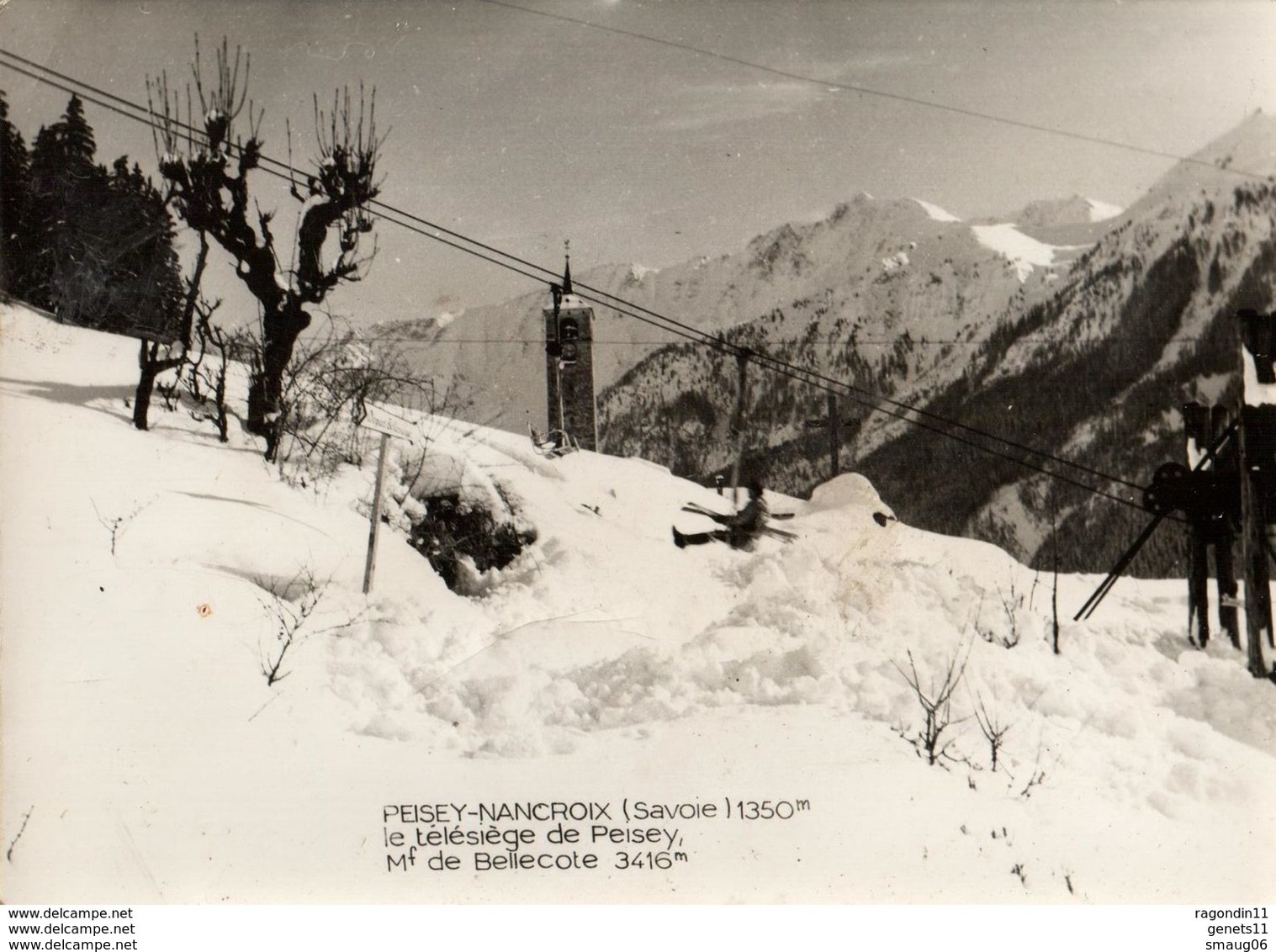 73 - PEISEY-NANCROIX - LE TELESIEGE DE PEISEY, MASSIF DE BELLECOTE - Other & Unclassified