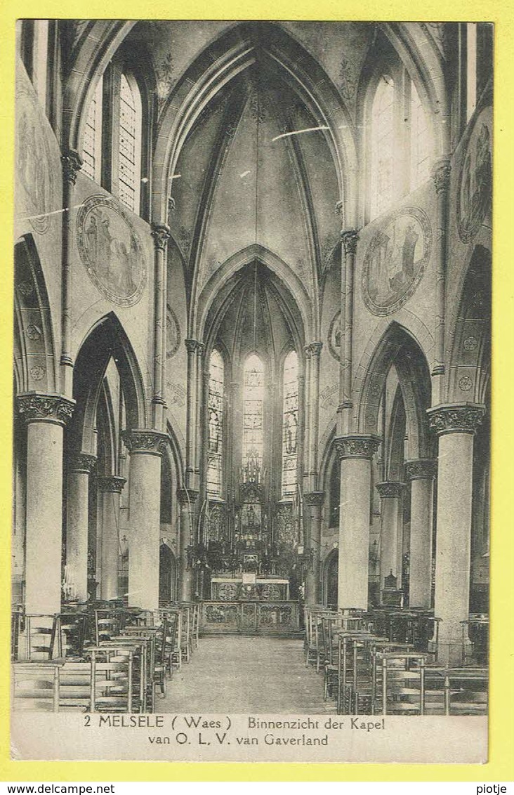 * Melsele (Beveren Waas - Gaverland) * (nr 2) Binnenzicht Der Kapel Van OLV Van Gaverland, Kerk, Church, Autel - Beveren-Waas