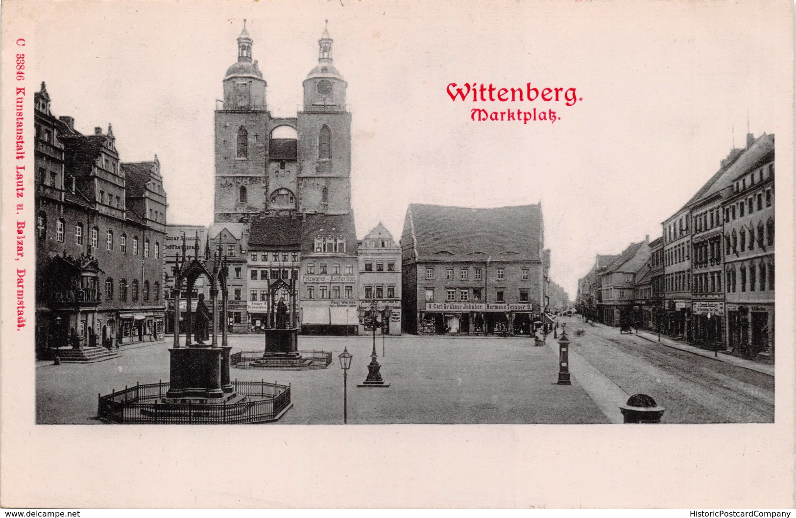 WITTENBERG GERMANY~MARKTPLATZ~LAUTZ U. BALZAR 1900s PHOTO POSTCARD  39320 - Wittenberg