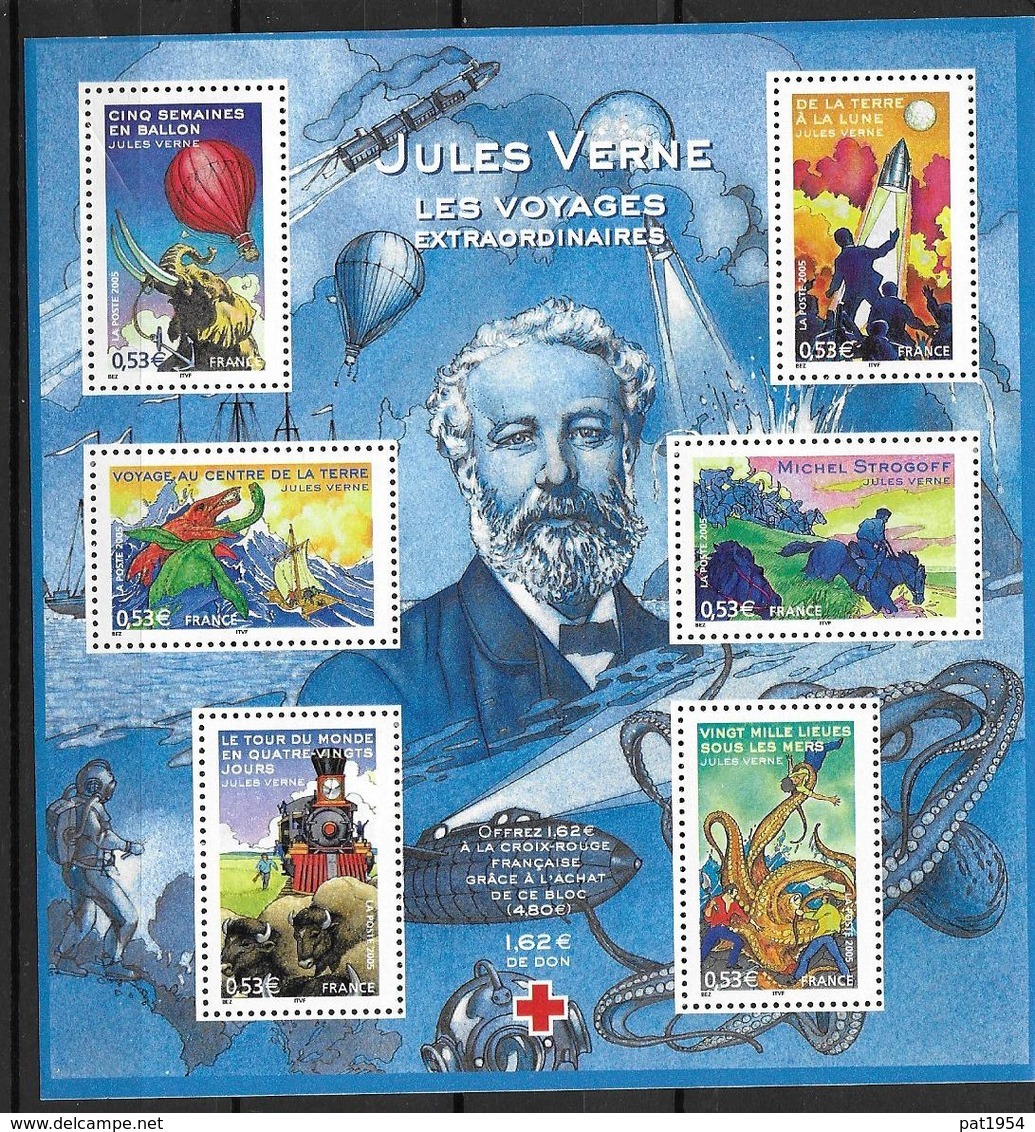 France 2005 Bloc Feuillet N° 85 Neuf Jules Verne La Croix Rouge Au Prix De La Poste - Ungebraucht