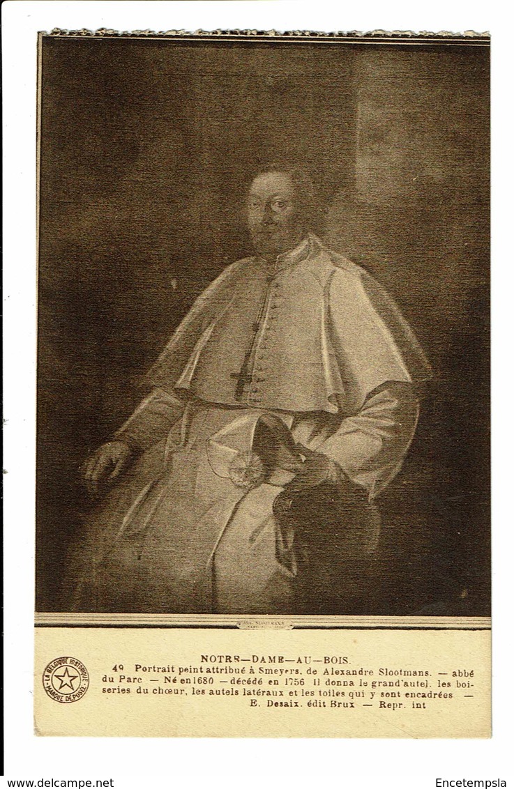 CPM - Carte Postale -Belgique - Notre Dame Au Bois(Jesus Eik) Portrait De Slootmans VM857 - Overijse