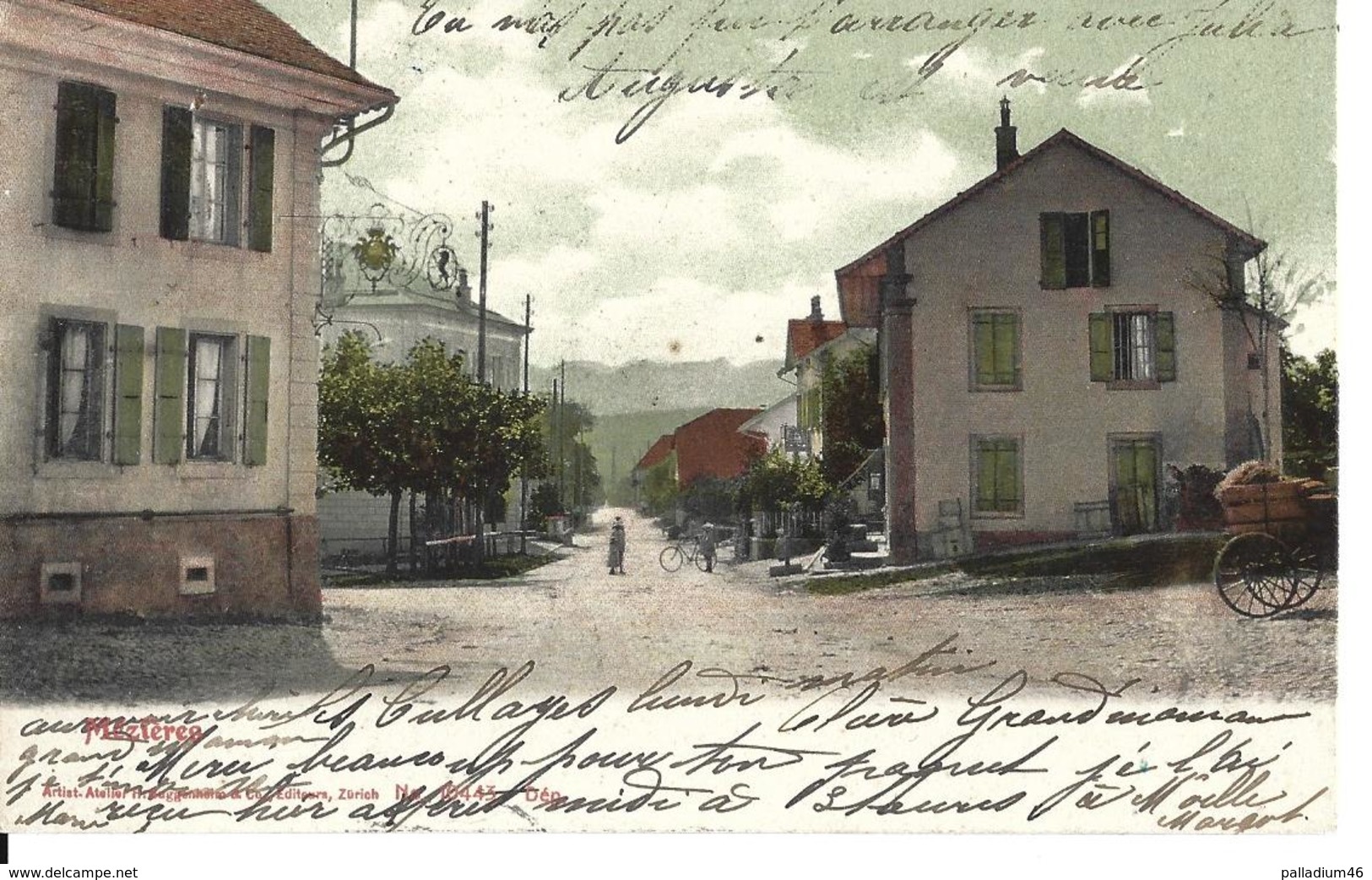 VAUD  MÉZIÈRES  - Char - Fer Forgé écusson Vaudois -  H. GUGGENHEIM ZÜRICH No 10443 - Circulé Le 13.08.1906 - PARFAIT - Jorat-Mézières