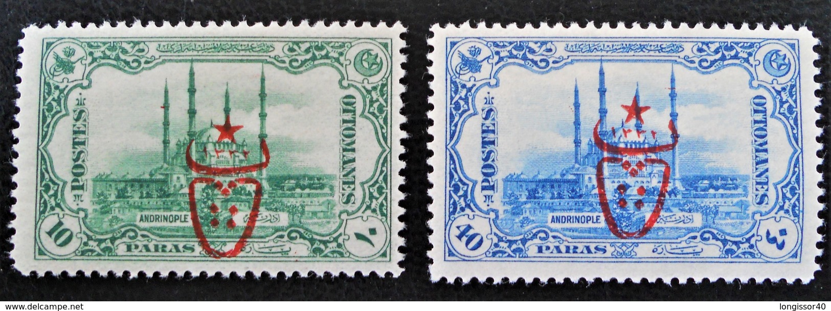 SURCHARGES 1917 - ANDRINOPLE 1916 - NEUFS * - YT 554/55 - TRES RAREMENT PROPOSES - Neufs
