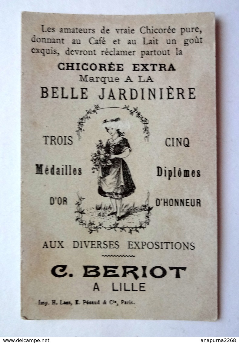 CHROMO .. LILLE.. BERIOT..LA BELLE JARDINIÈRE....INSTRUMENTS DE MUSIQUE...L’ORGUE DE BARBARIE...SINGE - Autres & Non Classés