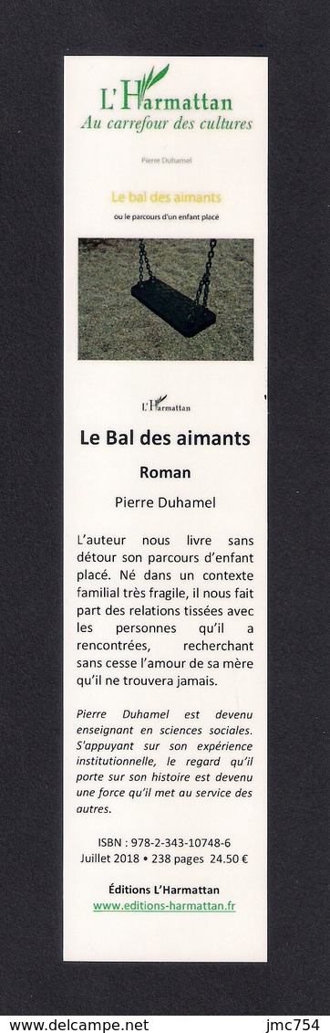 Marque Page.   Editions L'Harmattan.   Pierre Duhamel.   Bookmark - Marque-Pages