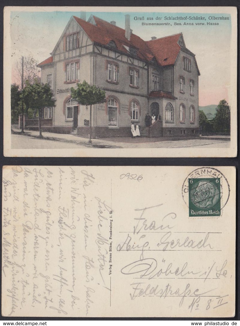 Ansichtskarte Gruss Aus Der Schlachthof Schänke Olbernhaus Blumenauerstr. - Non Classés