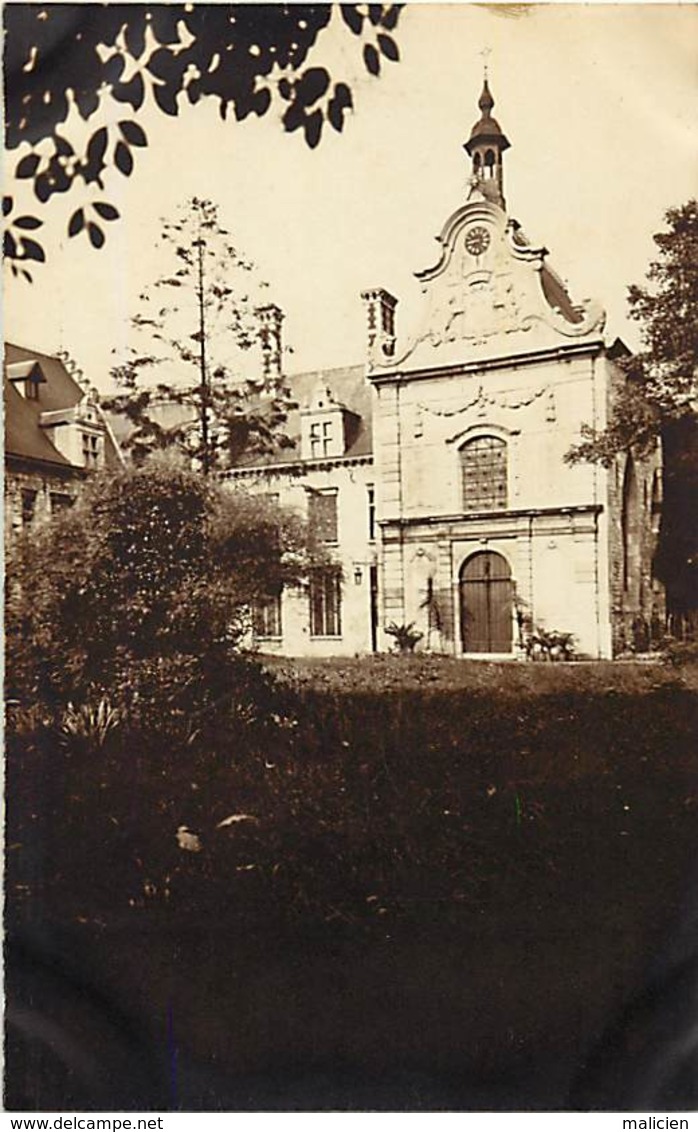 Ref X957- Carte Photo - Fontaine L Eveque - Chateau -aile Nord Du Chateau Occupé Par Les Dames Du Sacre Coeur De Nancy - Fontaine-l'Eveque