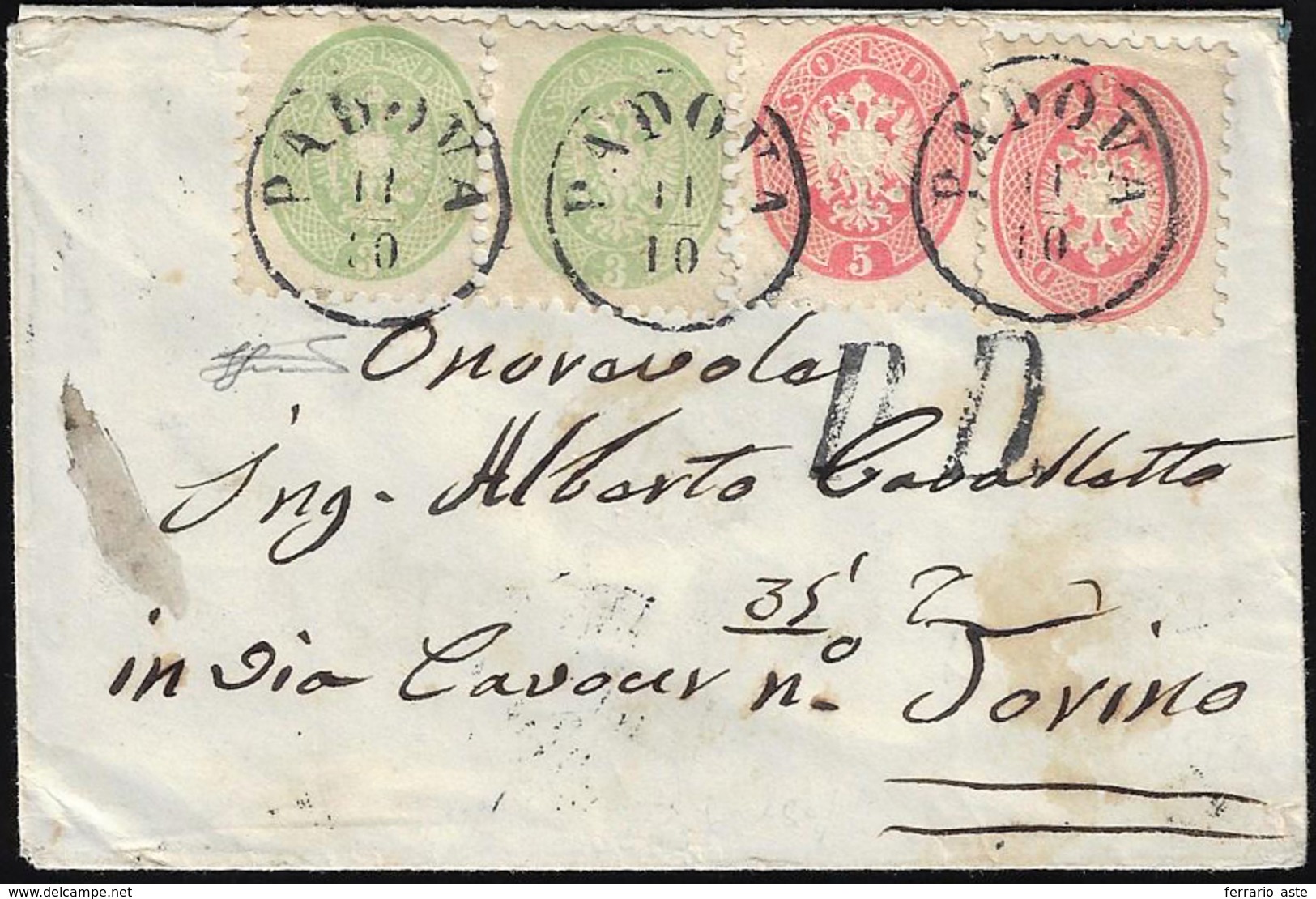 1864 - 3 Soldi Verde, 5 Soldi Rosa, Due Esemplari Per Ciascuno, Tutti Dent. 9 1/2 (42,43), Perfetti,... - Lombardy-Venetia