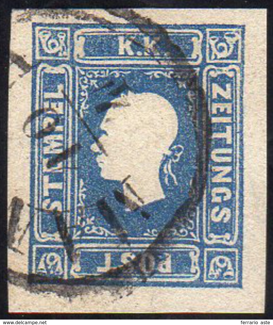 1858 - 1,05 Soldi Azzurro (8), Usato, Perfetto. Splendido!... - Lombardo-Venetien