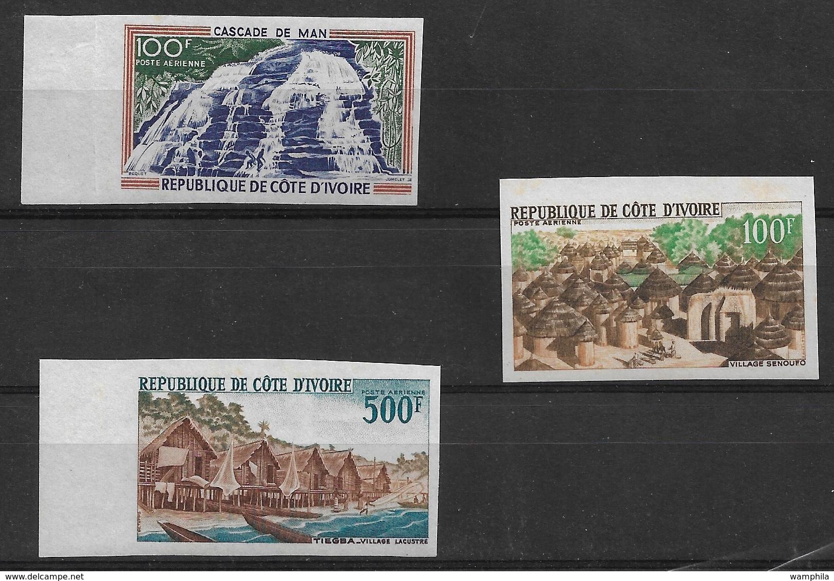 Côte D'Ivoire, YT N° 39, 40, 45 Non Dentelé + Lot P.A., Cote +100€ (N.dentelés Comptés Dentelés) - Côte D'Ivoire (1960-...)