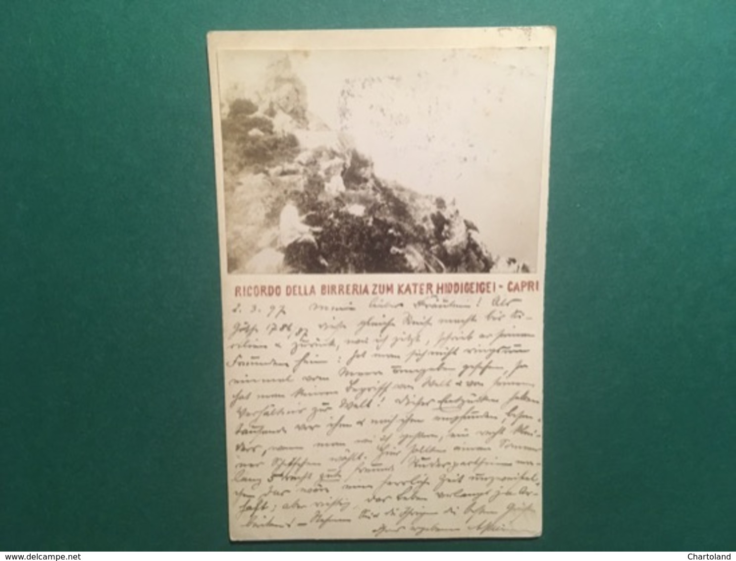 Cartolina Ricordo Della Birreria Zum Kater Hiddigeigei - Capri - 1897 - Non Classés