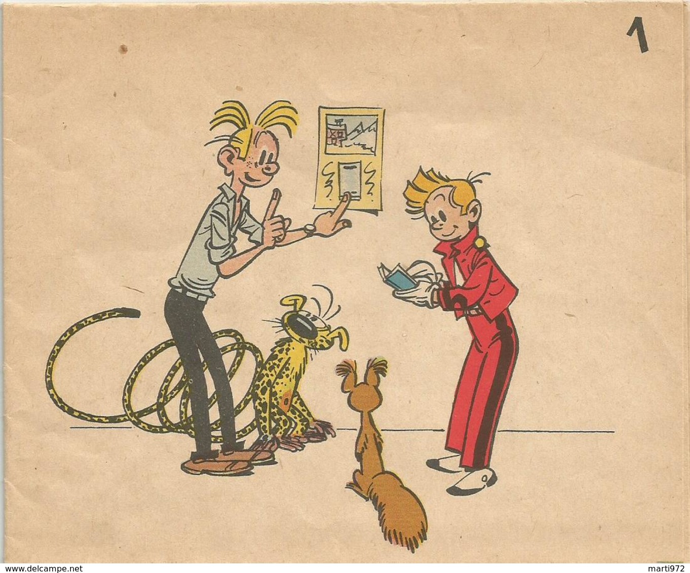 Carte Anniversaire Dépliant Pour Abonné Années 1950 Franquin Spirou Fantasio Spip Marsupilami - Postcards