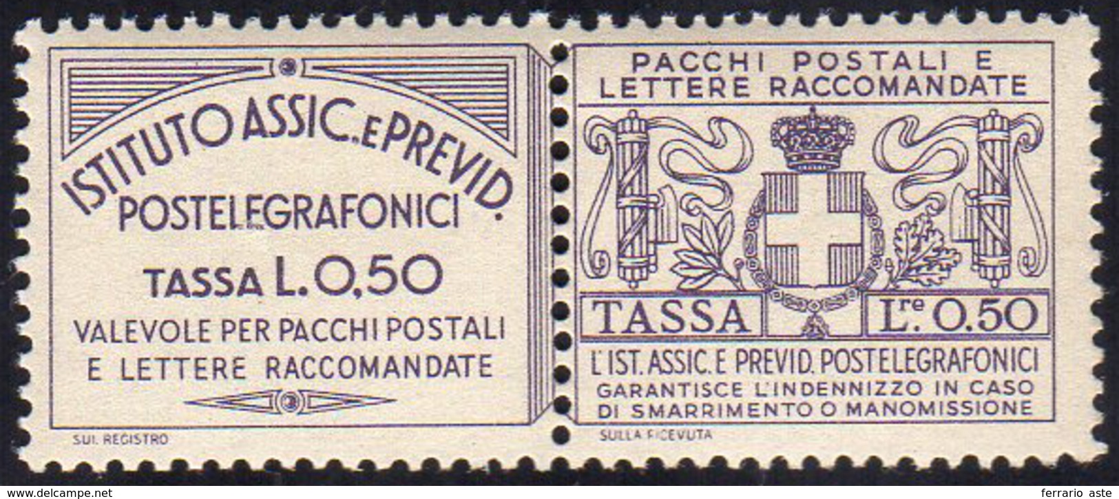 1936 - 0,50 Lire Violetto (12), Gomma Integra, Perfetto. Ferrario.... - Sonstige & Ohne Zuordnung