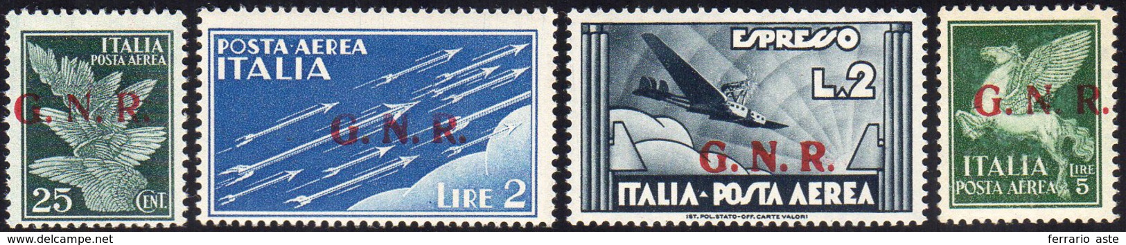 1943 - Soprastampati G.N.R. Di Brescia, II Tipo (117/II-125/II), Gomma Integra, Perfetti. Rari! Tutt... - Other & Unclassified