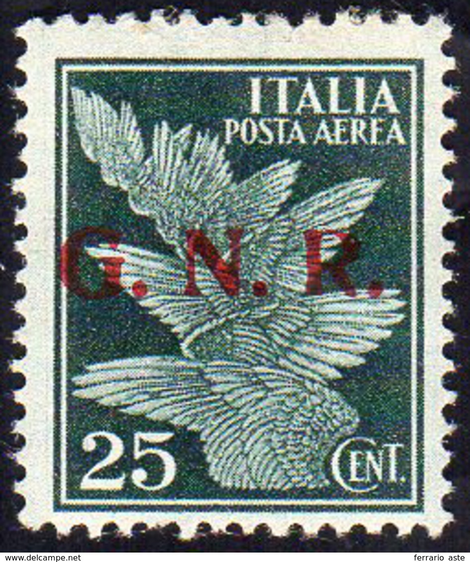1943 - 25 Cent. Soprastampa G.N.R. Di Brescia, II Tipo (117/II), Nuovo, Gomma Originale, Perfetto. R... - Sonstige & Ohne Zuordnung