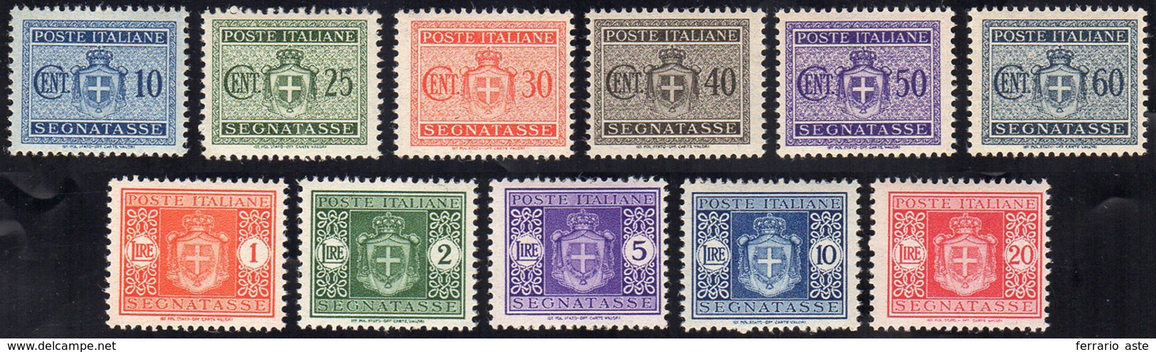 SEGNATASSE 1945 - Filigrana Ruota (86/96), Gomma Integra, Perfetti.... - Andere & Zonder Classificatie