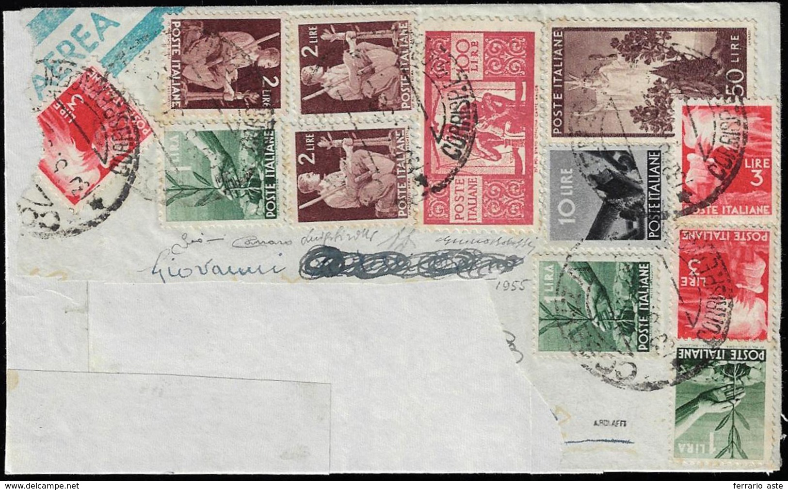 1950 - 100 Lire Rosso Scuro, Democratica, FALSO PER POSTA Di Buenos Aires, I Tiratura (F565, Sass. S... - Other & Unclassified