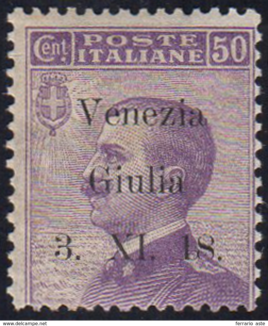 VENEZIA GIULIA 1918 - 50 Cent. Michetti, Soprastampa Di Saggio (S1), Gomma Originale, Perfetto. Molt... - Other & Unclassified