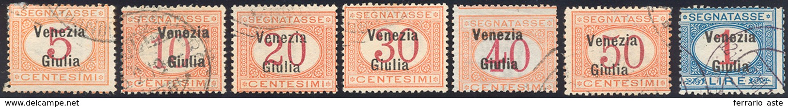 VENEZIA GIULIA SEGNATASSE 1918 - Soprastampati "Venezia Giulia" (1/7), Usati, Perfetti.... - Sonstige & Ohne Zuordnung