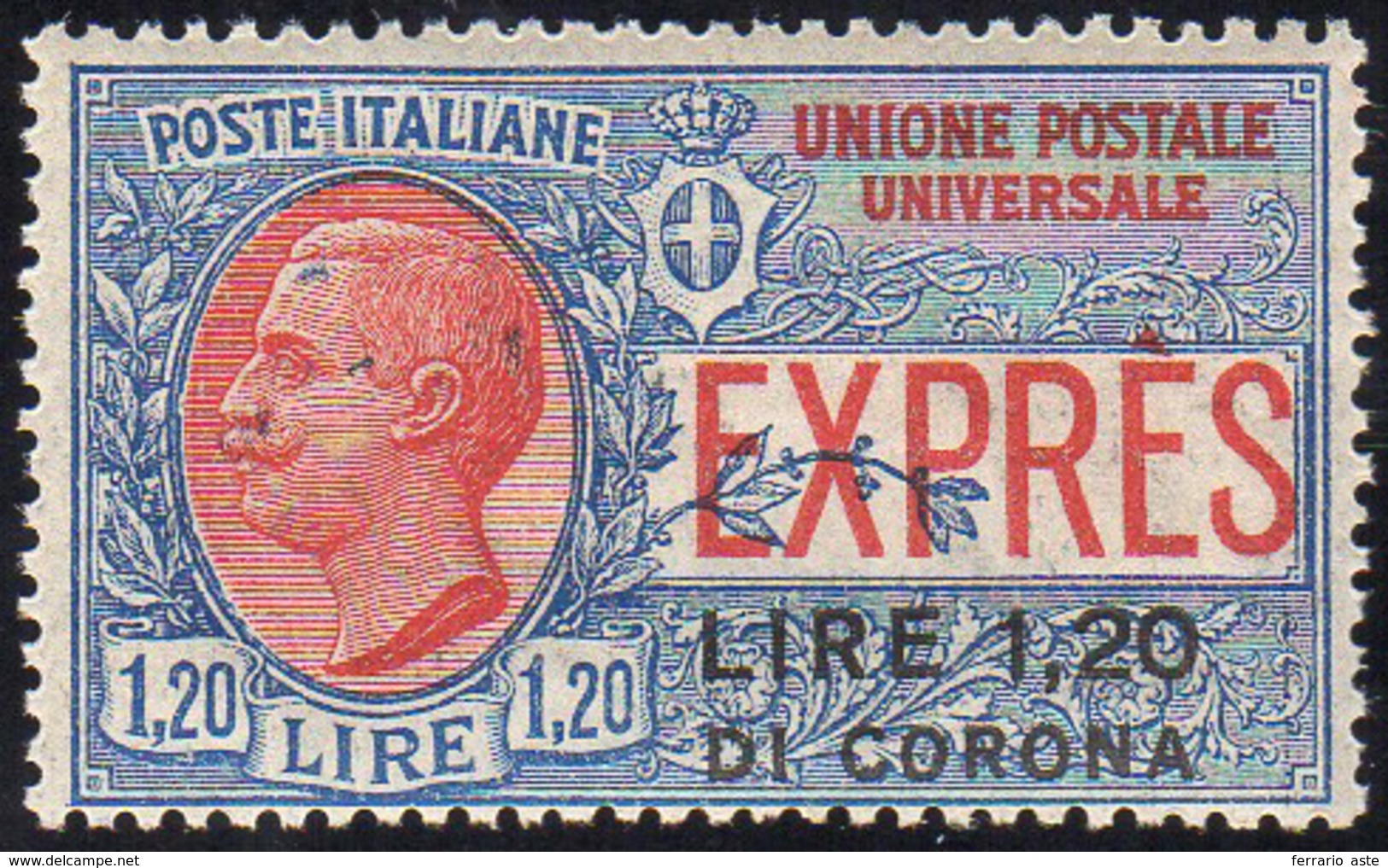 DALMAZIA ESPRESSI 1922 - 1,20 Su 1,20 Lire, Non Emesso (2), Buona Centratura, Gomma Integra, Perfett... - Sonstige & Ohne Zuordnung