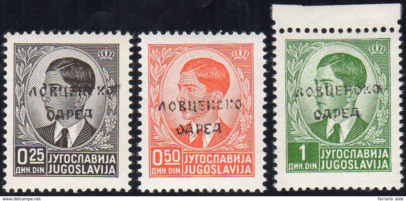 MONTENEGRO DIVISIONE LOVCEN 1942 -Soprastampa "Divisione Lovcen" In Nero In Caratteri Cirillici, Gom... - Sonstige & Ohne Zuordnung