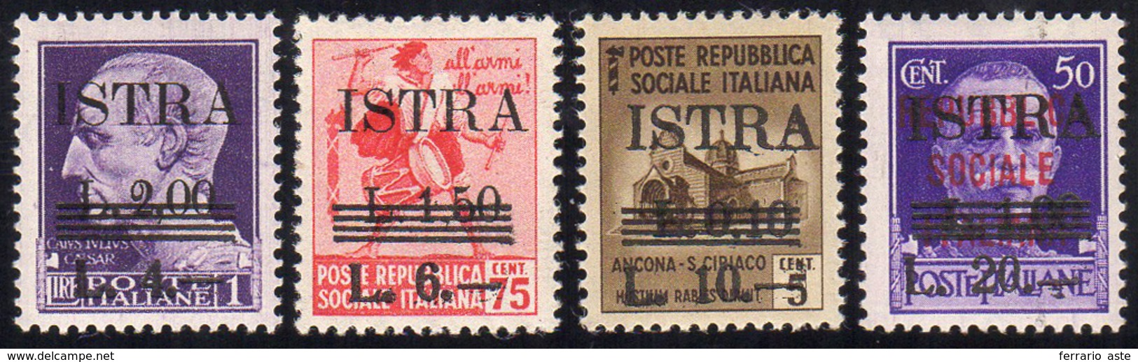 ISTRIA 1946 - Soprastampati Con Nuovo Valore (37/40), Gomma Integra, Perfetti.... - Sonstige & Ohne Zuordnung