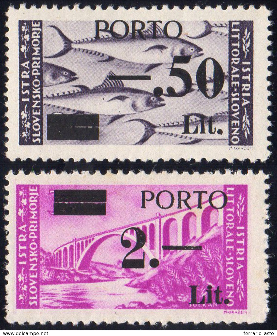 LITORALE SLOVENO SEGNATASSE 1946 - Caratteri Diversi, Tassello I Tipo (6A,7A), Nuovi, Gomma Integra,... - Other & Unclassified