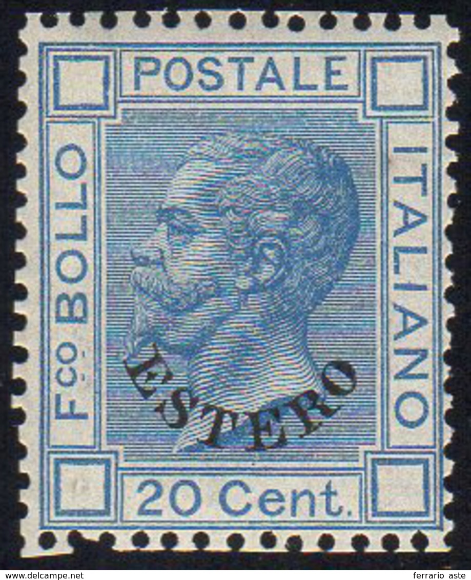 EMISSIONI GENERALI 1874 - 20 Cent. Soprastampato (5), Buona Centratura, Gomma Integra, Perfetto. A.D... - Other & Unclassified