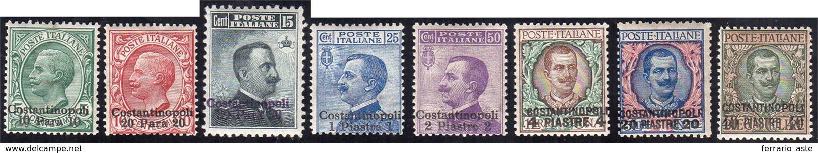 COSTANTINOPOLI 1909/11 - Soprastampati (20/27), Gomma Integra, Perfetti. Belli.... - Other & Unclassified