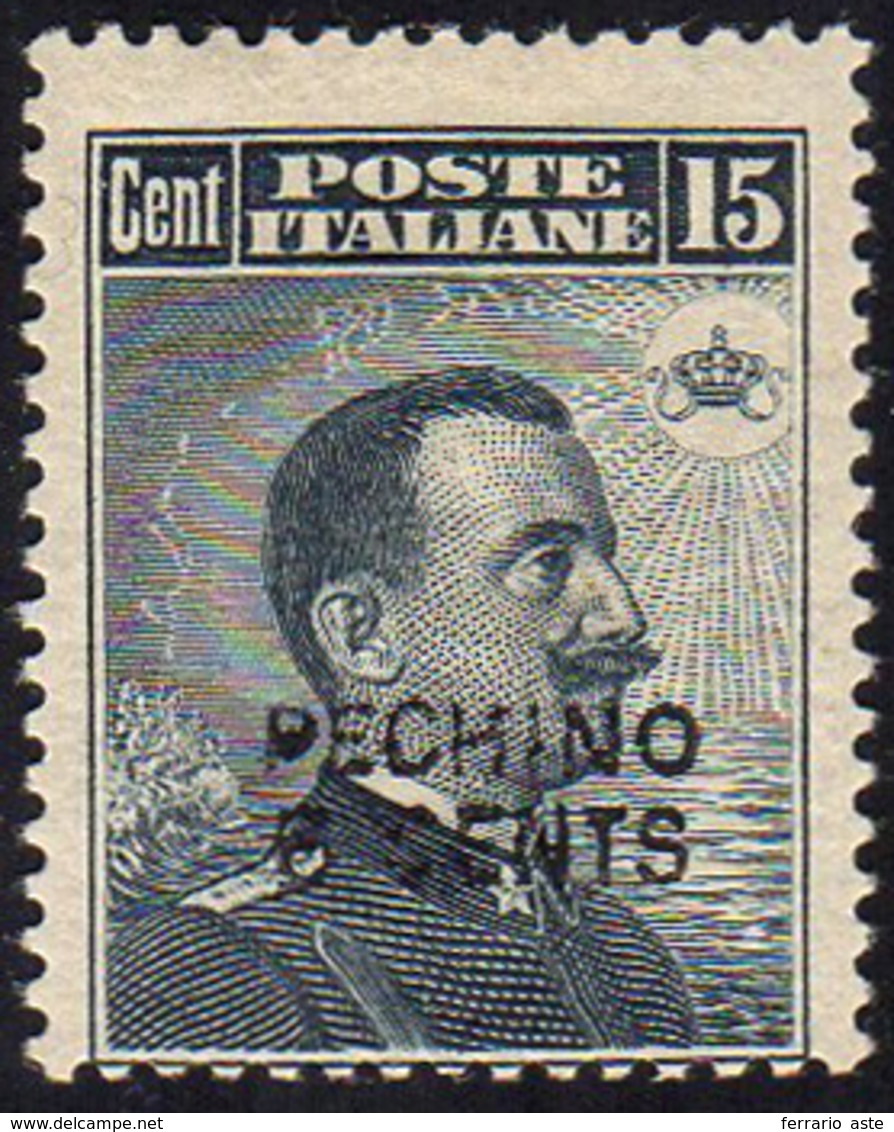PECHINO 1917 - 6 Cent. Su 15 Cent. Soprastampato (3), Gomma Originale, Perfetto. Fiecchi, Cert. Rayb... - Other & Unclassified