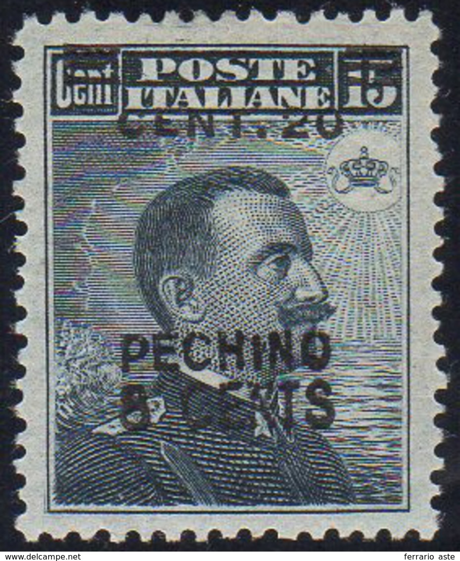 PECHINO 1917 - 8 C. Su 20 Cent. Soprastampato A Mano (4), Gomma Integra, Perfetto. Bello E Raro! Cer... - Other & Unclassified
