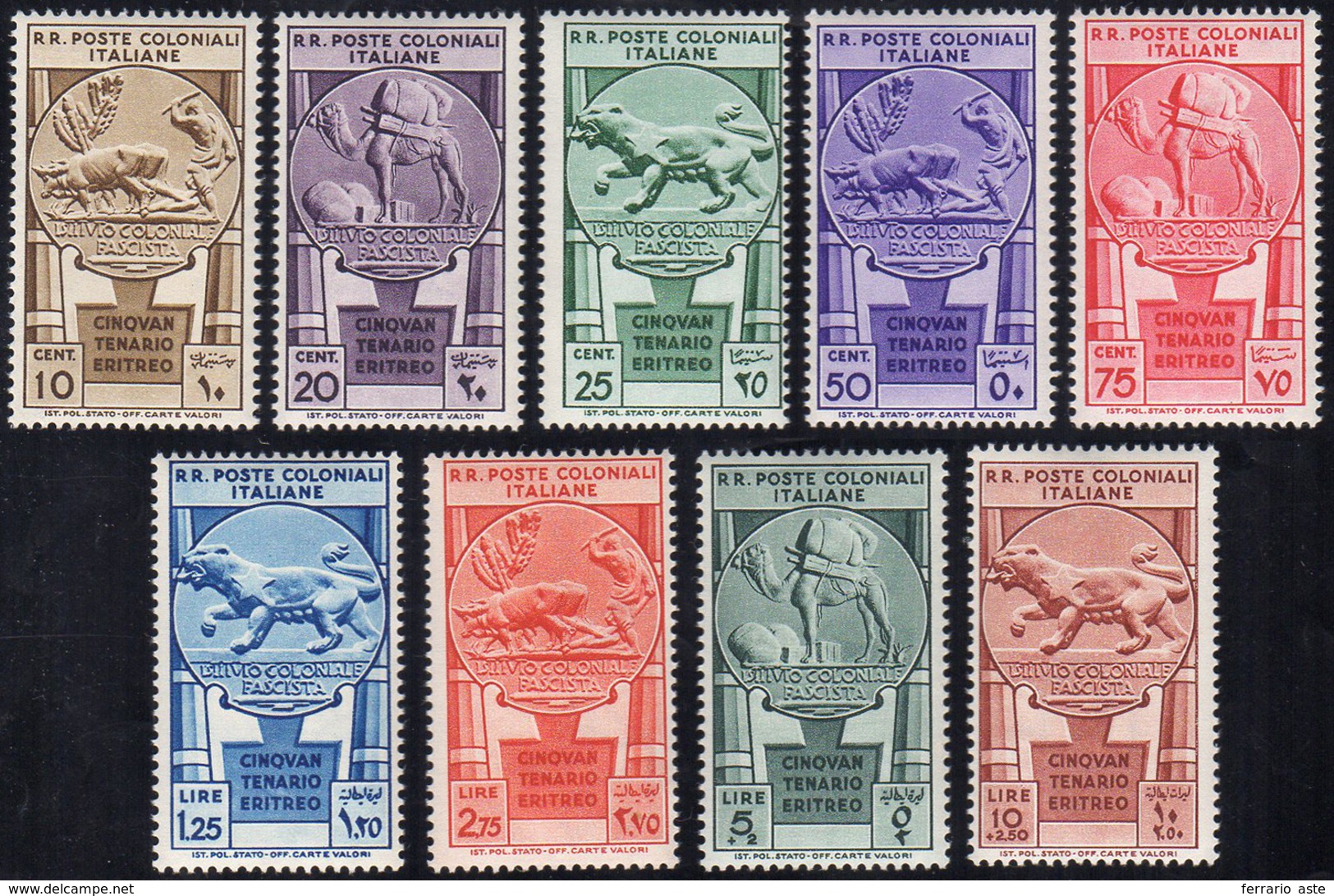 1933 - Cinquantenario Eritreo (23/31), Gomma Integra, Perfetti.... - Amtliche Ausgaben