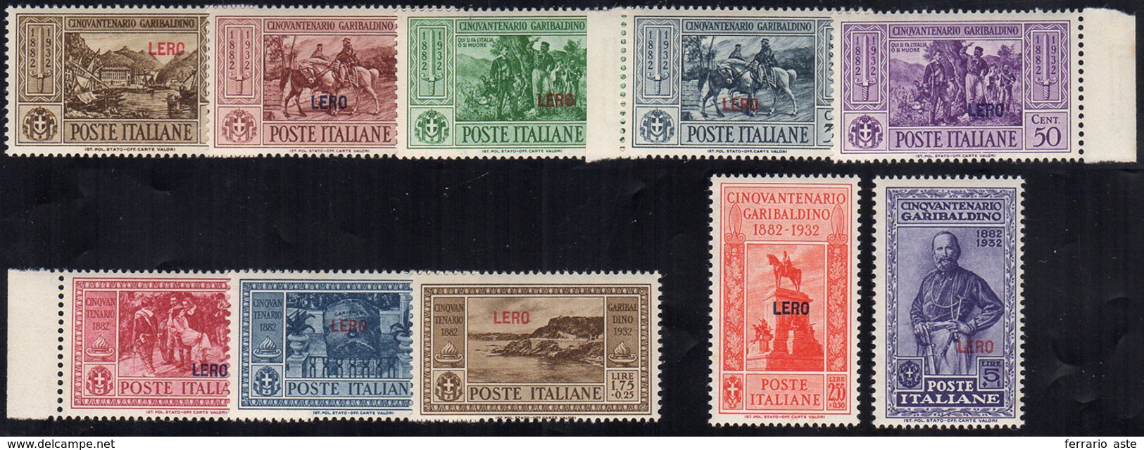 LERO 1932 - Garibaldi (17/26), Gomma Integra, Perfetti.... - Ägäis