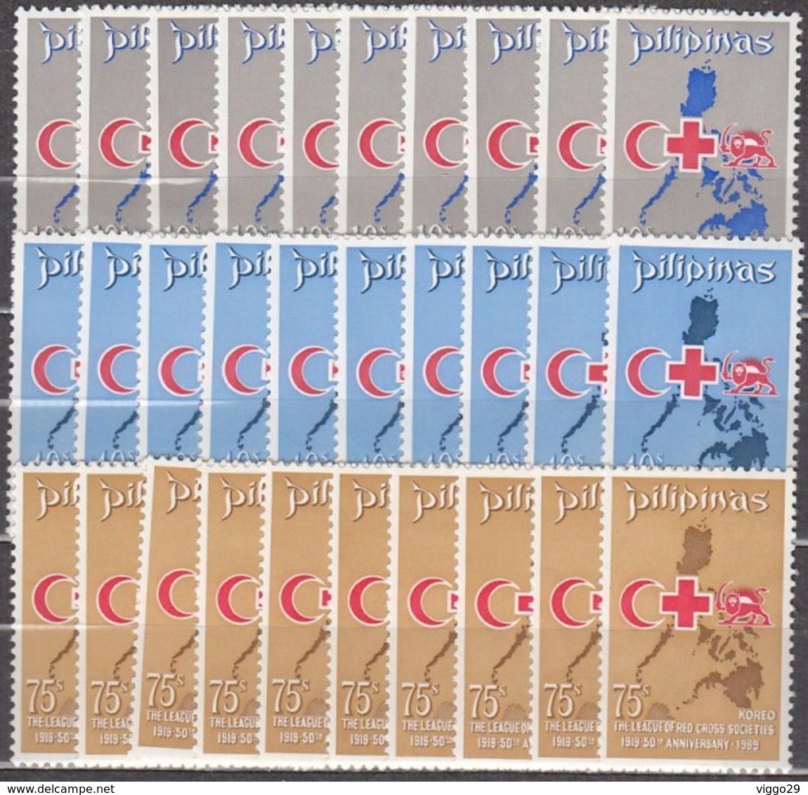 10x Philippines 1969, Red Cross (MNH, **) - 2 EUR + Fees - Sammlungen (ohne Album)