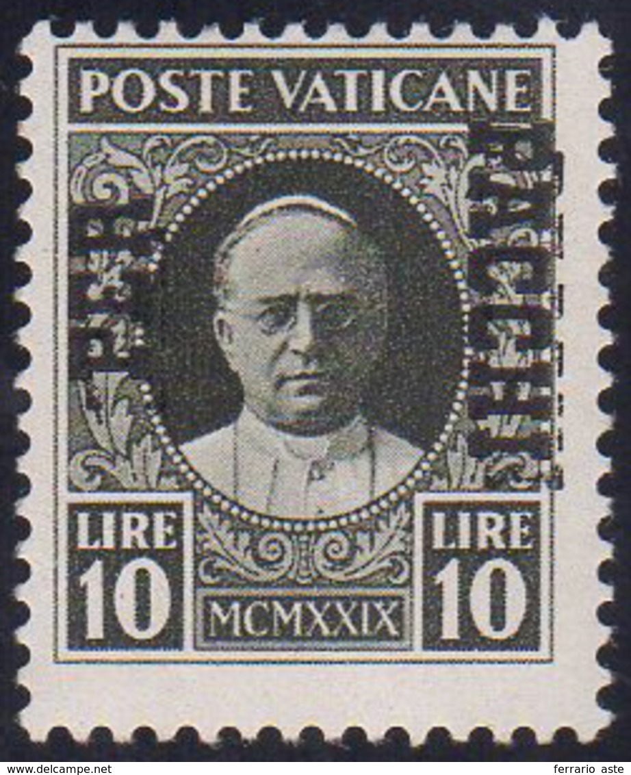 1931 - 10 Lire, Doppia Soprastampa (13c), Gomma Integra, Perfetto. Raro, Solo Una Decina Di Esemplar... - Parcel Post