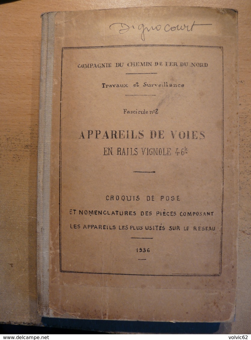 Appareils De Voie Croquis Plans De Pose Nomenclatures Des Pieces 1936 SNCF Train Cheminot - Chemin De Fer & Tramway
