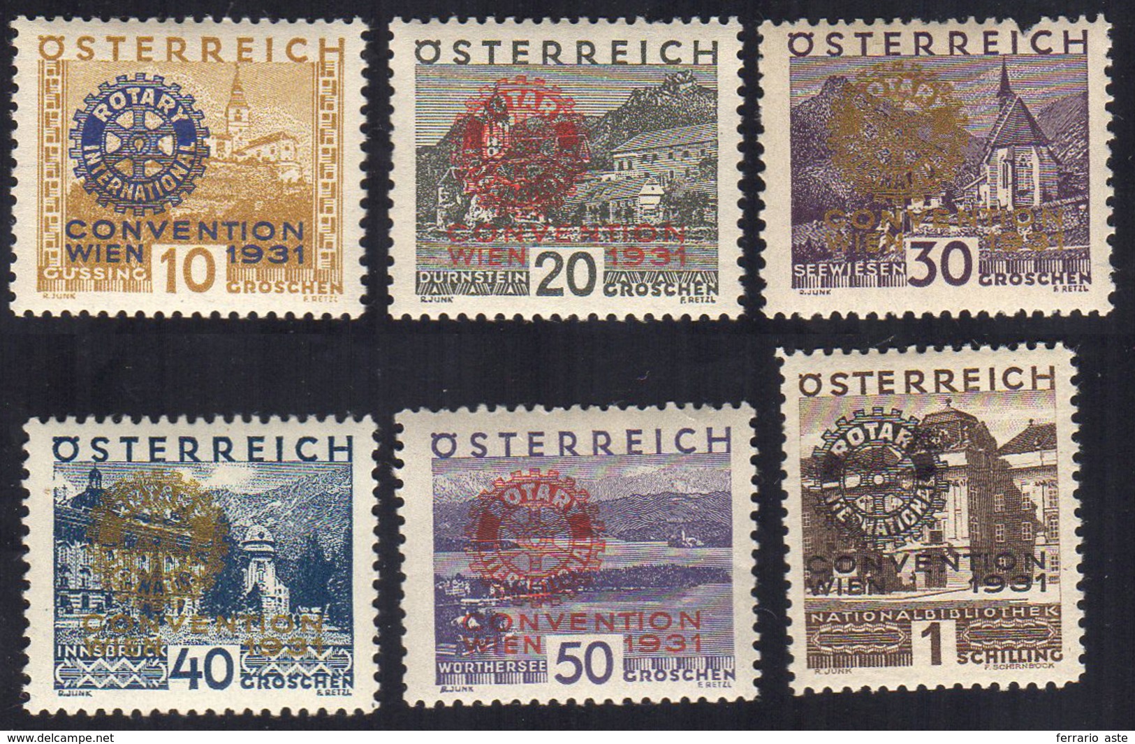 AUSTRIA 1931 - Rotary (398A/398F), Gomma Originale, Perfetti.... - Europe (Other)