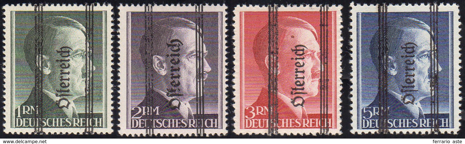 AUSTRIA 1945 - Hitler Soprastampati OSTERREICH, Serie Mista (572B/575C), Gomma Integra, Perfetti. Ce... - Europe (Other)