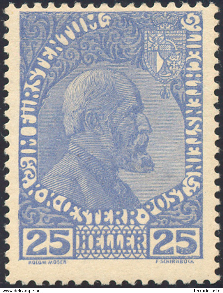 LIECHTENSTEIN 1916 - 25 H. Oltremare, Carta Opaca (3b), Nuovo, Gomma Originale Integra, Perfetto. MN... - Europe (Other)